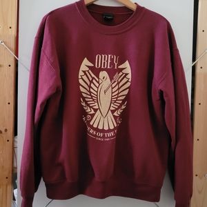 Obey crewneck maroon